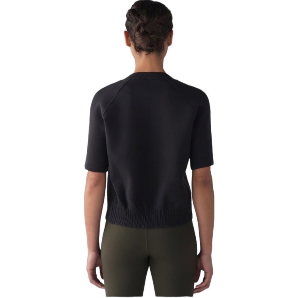 Lululemon NTS Cropped Short Sleeve Sweatshirt Black Size 10 - Picture 6 of 10